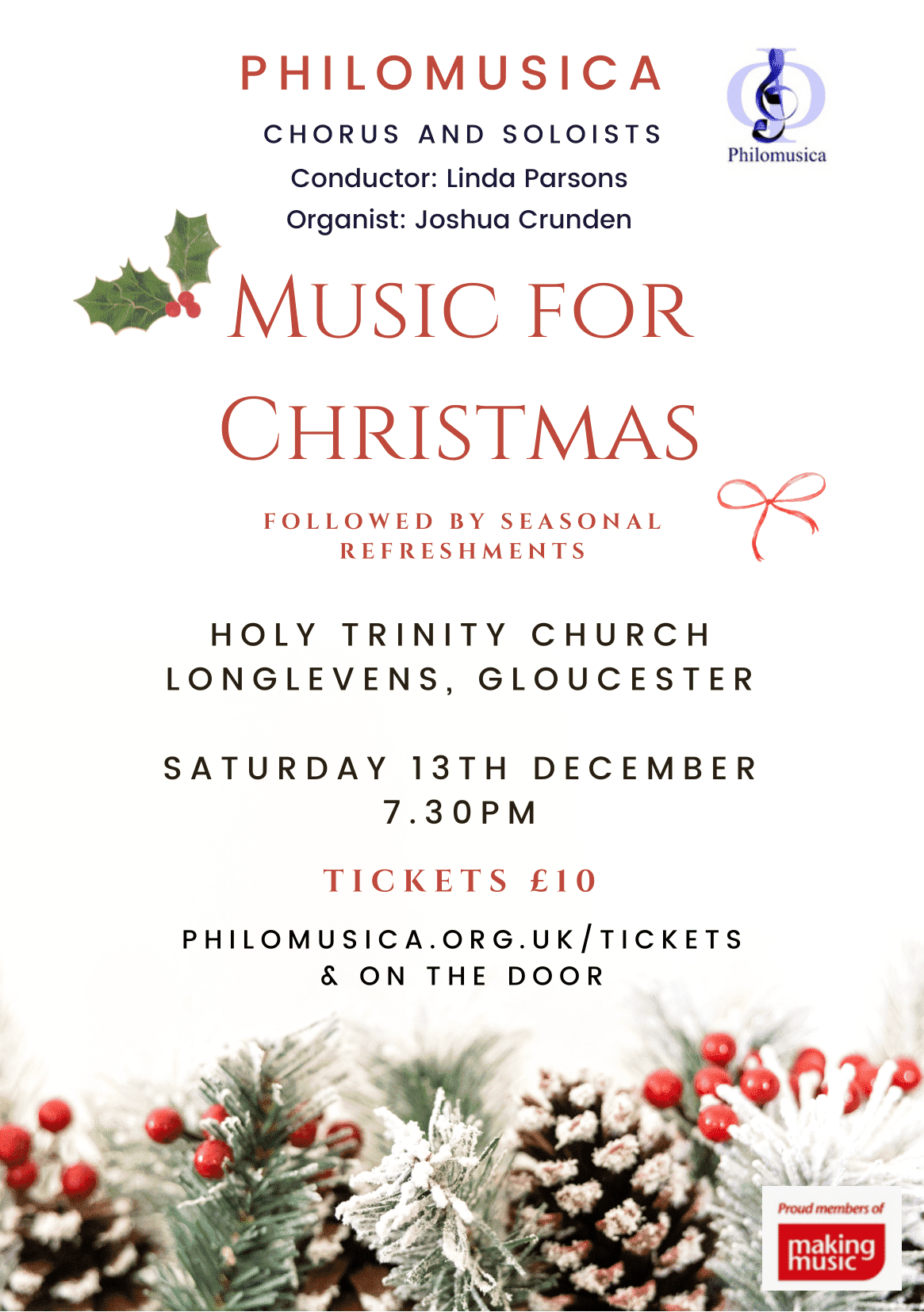 Poster for Christmas 2025 concert